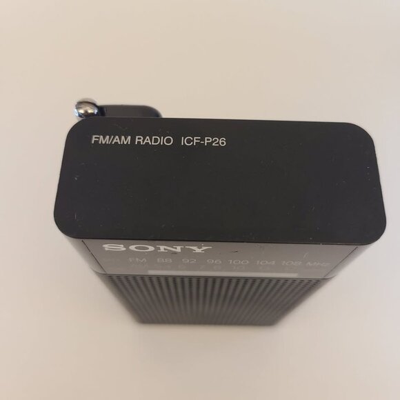 Sony ICF-P26 Portable Pocket FM/AM Radio Built-in Speaker Black - Picture 6 of 8